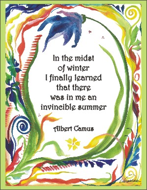 In the midst of winter Albert Camus poster (8x11) - Heartful Art by Raphaella Vaisseau