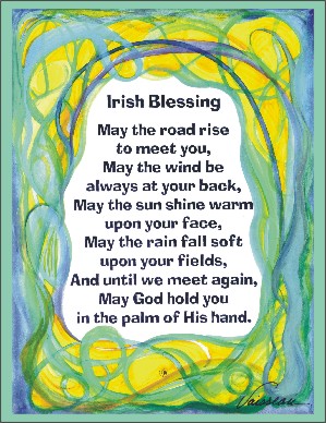 Irish Blessing poster (8x11) - Heartful Art by Raphaella Vaisseau