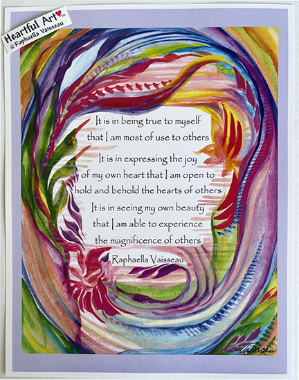 It is in being true to myself original prose poster (8x11) - Heartful Art by Raphaella Vaisseau