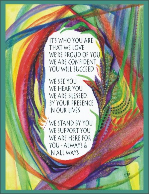 It's who you are that WE love original prose poster (8x11) - Heartful Art Raphaella Vaisseau