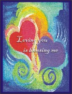 Loving you is blessing me poster (8x11) - Heartful Art by Raphaella Vaisseau