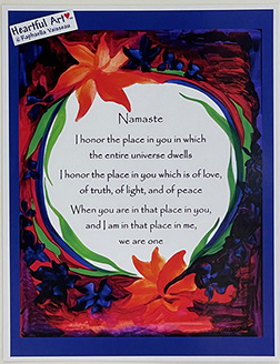 Namaste poster (8x11) - Heartful Art by Raphaella Vaisseau