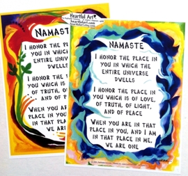 Namaste poster 2 (8x11) - Heartful Art by Raphaella Vaisseau