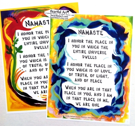 Namaste poster 2 (8x11) - Heartful Art by Raphaella Vaisseau
