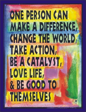 What one person can do poster (8x11) - Heartful Art by Raphaella Vaisseau