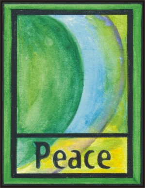 Peace poster - green earth (med)
