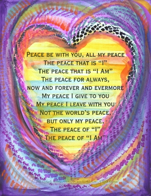 Peace be with you poster (8x11) - Heartful Art by Raphaella Vaisseau