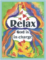 Relax God is in charge AA slogan poster (8x11) - Heartful Art by Raphaella Vaisseau