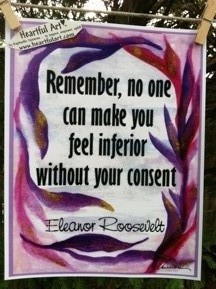 Remember, no one can make you Eleanor Roosevelt poster 3 (8x11) - Heartful Art by Raphaella Vaisseau