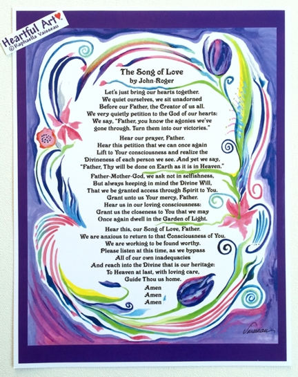 Song of Love John-Roger poster (8x11) - Heartful Art by Raphaella Vaisseau