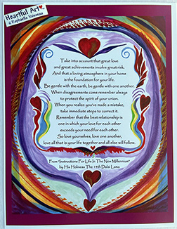 Take into account Instructions for Life poster Dalai Lama (8x11) - Heartful Art by Raphaella Vaissea