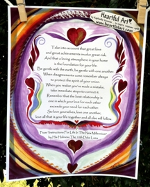 Take into account Instructions for Life poster Dalai Lama (8x11) - Heartful Art by Raphaella Vaissea