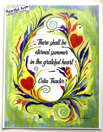 There shall be eternal summer 8x11 Celia Thaxter poster - Heartful Art by Raphaella Vaisseau