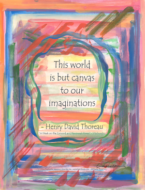 This world is but canvas poster (med) - Thoreau