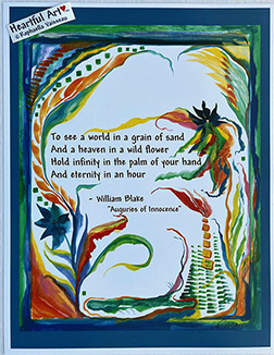 To see a world William Blake poster (8x11) - Heartful Art by Raphaella Vaisseau