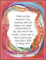 Today ... God's Will affirmation poster 2 (8x11) - Heartful Art by Raphaella Vaisseau