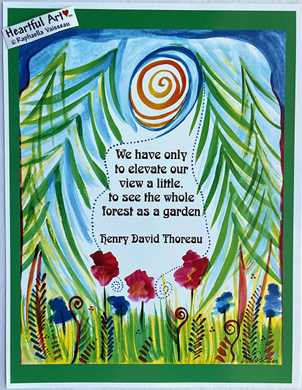 We have only to elevate Henry David Thoreau poster (8x11) - Heartful Art by Raphaella Vaisseau