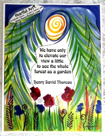 We have only to elevate Henry David Thoreau poster (8x11) - Heartful Art by Raphaella Vaisseau