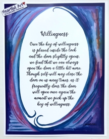 Willingness AA poster (8x11) - Heartful Art by Raphaella Vaisseau