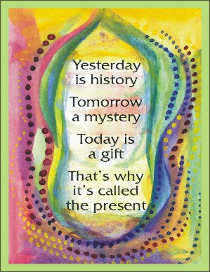 Yesterday is history poster (8x11) - Heartful Art by Raphaella Vaisseau