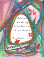 Advance confidently Henry David Thoreau poster (8x11) - Heartful Art by Raphaella Vaisseau