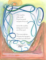 Coastline original Kathy Bergan poem poster (8x11) - Heartful Art by Raphaella Vaisseau