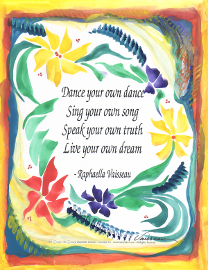 Dance your own dance poster (8x11) - Heartful Art by Raphaella Vaisseau
