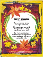 Family Blessing original poem poster (8x11) - Heartful Art by Raphaella Vaisseau