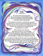 Family original poem poster (8x11) - Heartful Art by Raphaella Vaisseau