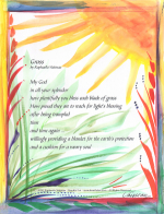 Grass original poem poster (8x11) - Heartful Art by Raphaella Vaisseau