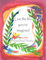 Live the life Henry David Thoreau poster (8x11) - Heartful Art by Raphaella Vaisseau