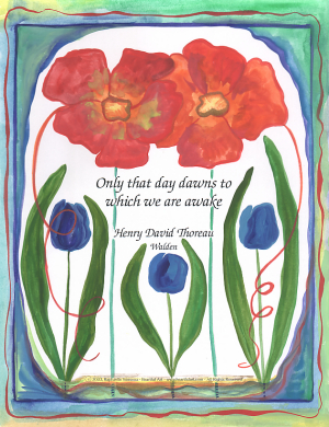 Only that day Henry David Thoreau poster (8x11) - Heartful Art by Raphaella Vaisseau