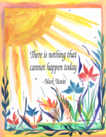 There is nothing Mark Twain poster (8x11) - Heartful Art by Raphaella Vaisseau