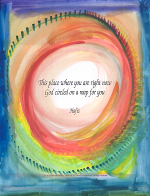 This place where you are Hafiz poster (8x11) - Heartful Art by Raphaella Vaisseau