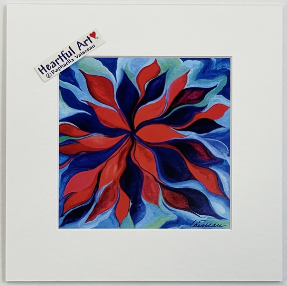 Flower Mandala print - Heartful Art by Raphaella Vaisseau