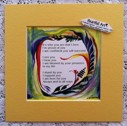 It's who you are that I love original quote (8x8) - Heartful Art by Raphaella Vaisseau