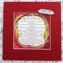 Life Wish original poem (8x8) - Heartful Art by Raphaella Vaisseau