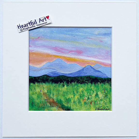 Sunset Over Mount Pisgah print - Heartful Art by Raphaella Vaisseau