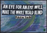 An eye for an eye Gandhi magnet - Heartful Art by Raphaella Vaisseau
