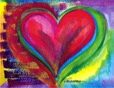 Heart for Life postcard - Heartful Art by Raphaella Vaisseau