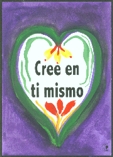 Cree en ti mismo Espanol magnet - Heartful Art by Raphaella Vaisseau