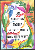 I am accepting myself unconditionally magnet - Heartful Art by Raphaella Vaisseau