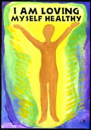 I am loving myself healthy magnet 2 (form) - Heartful Art by Raphaella Vaisseau