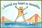 I found my heart in Sausalito magnet - Heartful Art by Raphaella Vaisseau