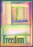 Freedom magnet - Heartful Art by Raphaella Vaisseau