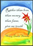 Rather than love Henry David Thoreau magnet - Heartful Art by Raphaella Vaisseau