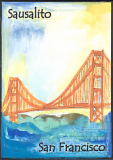 Sausalito San Francisco magnet - Heartful Art by Raphaella Vaisseau