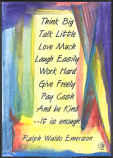 Think big ... pay cash Ralph Waldo Emerson magnet - Heartful Art by Raphaella Vaisseau