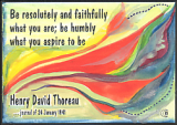 Be resolutely and faithfully Henry David Thoreau magnet - Heartful Art by Raphaella Vaisseau