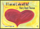 If I am not I Henry David Thoreau magnet - Heartful Art by Raphaella Vaisseau